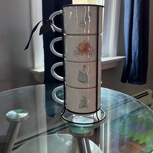 Rae Dunn Disney  Princess line stackable coffee mugs set